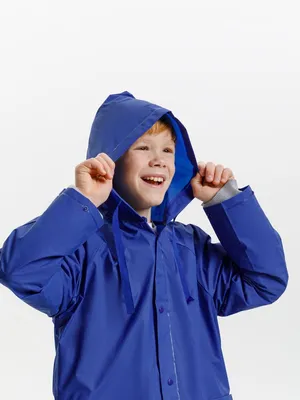 Дождевик детский RainDrop Kids, ярко-синий — фото 12