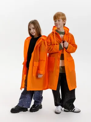 Дождевик детский RainDrop Kids, оранжевый — фото 18