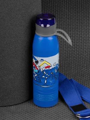 Бутылка для воды Billy Gym, матовая синяя — фото 6
