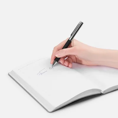 Ручка шариковая Eyeshot Soft Touch, черная — фото 4