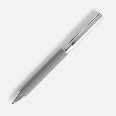 Ручка шариковая Eyeshot Soft Touch, серая — фото 2