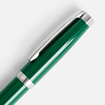 Ручка шариковая Letra Chrome, глянцевая, темно-зеленая — фото 3