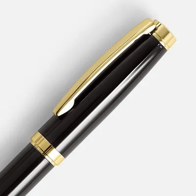 Ручка шариковая Letra Gold, глянцевая, черная — фото 3