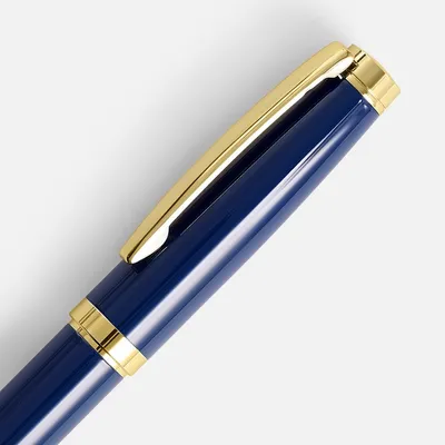 Ручка шариковая Letra Gold, глянцевая, темно-синяя — фото 3