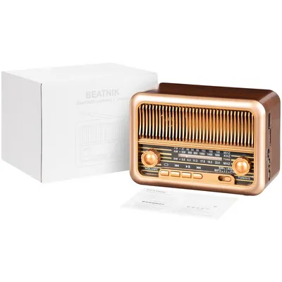 Bluetooth-колонка с радио Beatnik, коричневая — фото 8