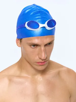 Очки для плавания Swimatic, синие с белым — фото 9