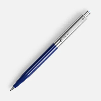 Ручка шариковая Senator Point Metal, ver.2, темно-синяя — фото 2