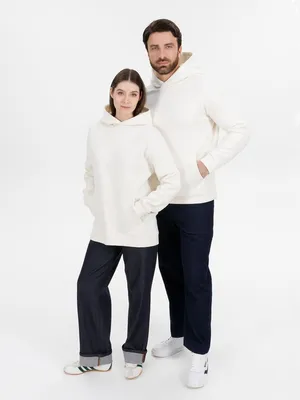 Худи оверсайз унисекс Snuggie, молочно-белое — фото 13