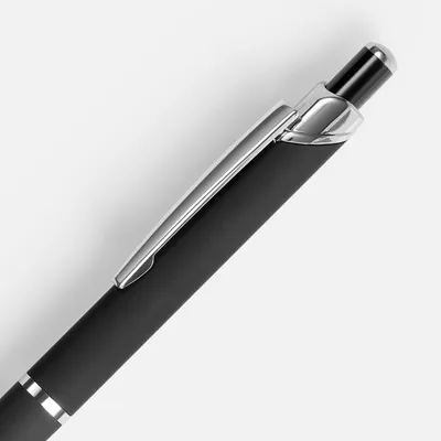 Ручка шариковая Chromos Soft Touch, черная — фото 3