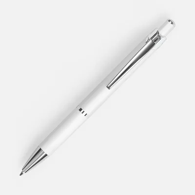 Ручка шариковая Chromos Soft Touch, белая — фото 2