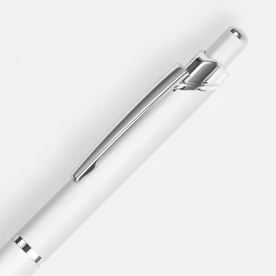 Ручка шариковая Chromos Soft Touch, белая — фото 3