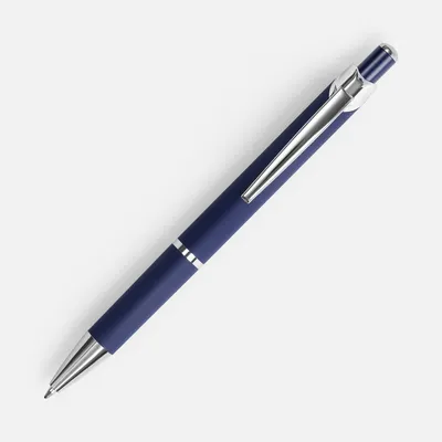 Ручка шариковая Chromos Soft Touch, синяя — фото 2
