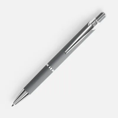 Ручка шариковая Chromos Soft Touch, серая — фото 2
