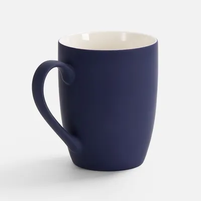 Кружка Good Morning с покрытием софт-тач, ver.2, темно-синяя — фото 2