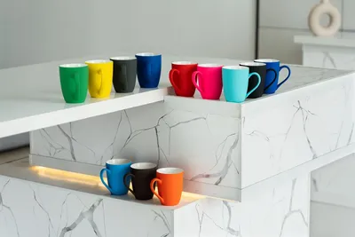 Кружка Good Morning с покрытием софт-тач, ver.2, ярко-розовая (фуксия) — фото 6
