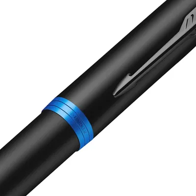 Ручка шариковая Parker IM Professionals Marine Blue BT, черная с синим — фото 3
