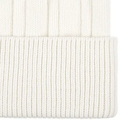 Шапка Knit Beat, белая (молочная) — фото 3