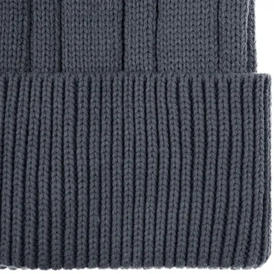 Шапка Knit Beat, серая (графит) — фото 3