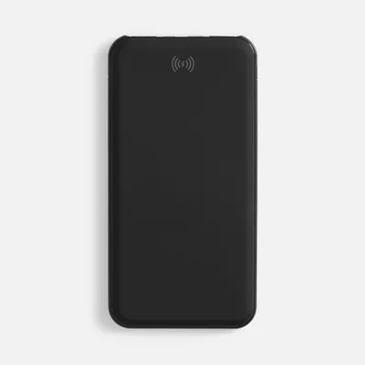Аккумулятор с беспроводной зарядкой All Day Wireless, 10000 мАч, черный — фото 2