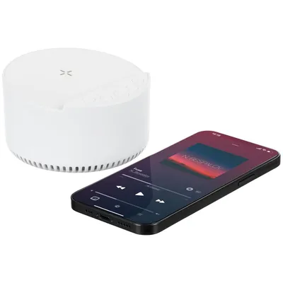 Bluetooth-колонка с беспроводной зарядкой relaxTime, белая — фото 9