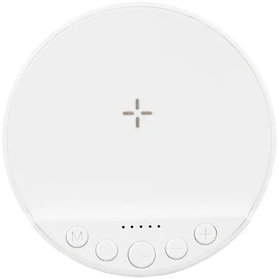 Bluetooth-колонка с беспроводной зарядкой relaxTime, белая — фото 4