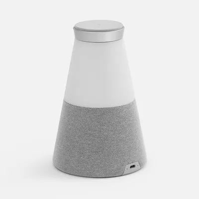 Bluetooth-колонка с беспроводной зарядкой и подсветкой Cone Sonance, серая — фото 6