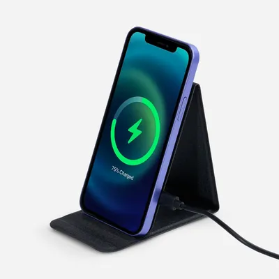Подставка для смартфона с беспроводной зарядкой Kickstand, серая — фото 1