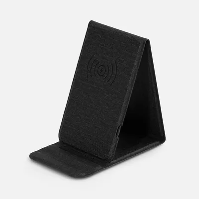 Подставка для смартфона с беспроводной зарядкой Kickstand, серая — фото 2