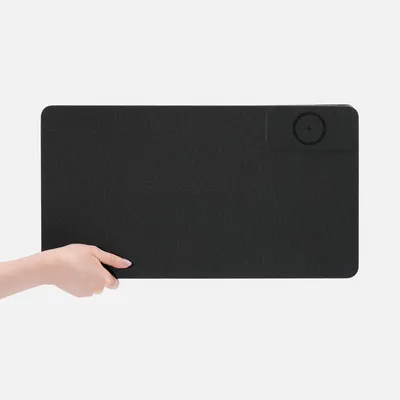 Складной стол для ноутбука с беспроводной зарядкой Kickstand Table, серый — фото 6