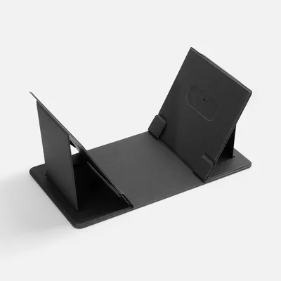 Складной стол для ноутбука с беспроводной зарядкой Kickstand Table, серый — фото 3