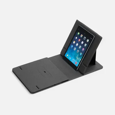 Складной стол для ноутбука с беспроводной зарядкой Kickstand Table, серый — фото 8