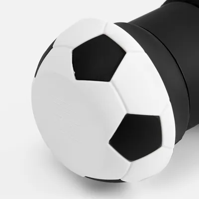 Складная бутылка для воды Football Flex, белая с черным — фото 6