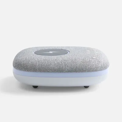 Bluetooth-колонка с беспроводной зарядкой и подсветкой Terrafonic, серая — фото 3