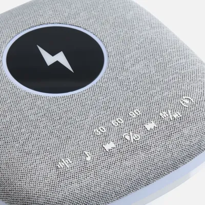 Bluetooth-колонка с беспроводной зарядкой и подсветкой Terrafonic, серая — фото 6