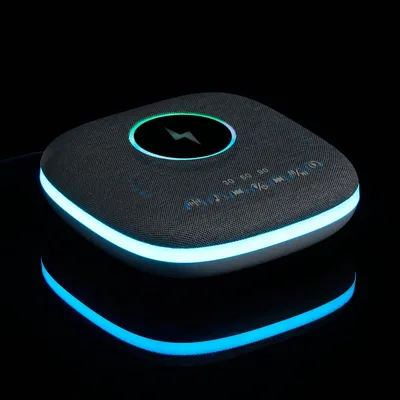 Bluetooth-колонка с беспроводной зарядкой и подсветкой Terrafonic, серая — фото 10