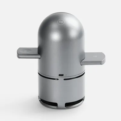Bluetooth-колонка с беспроводной зарядкой Droid, серая — фото 4