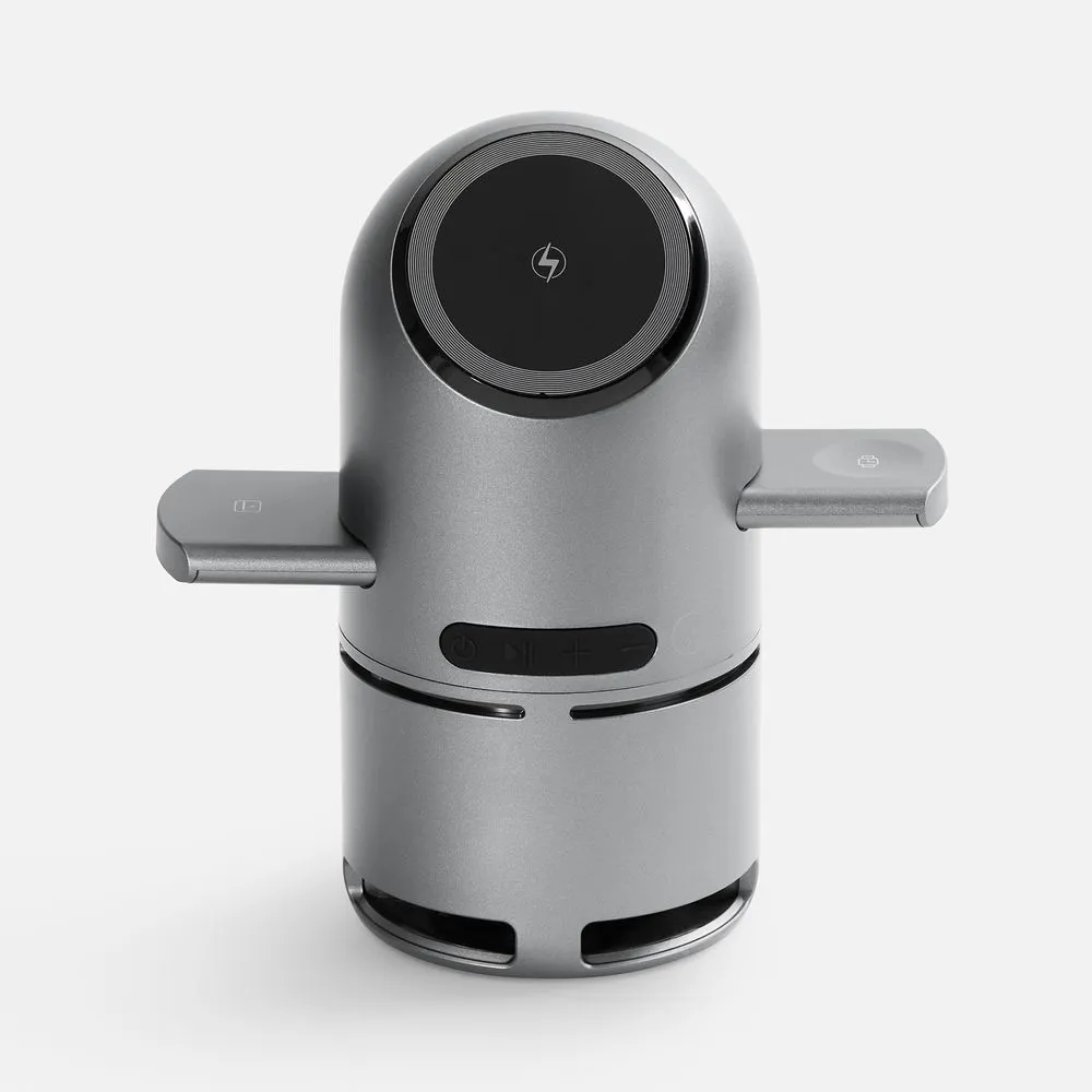 Bluetooth-колонка с беспроводной зарядкой Droid, серая