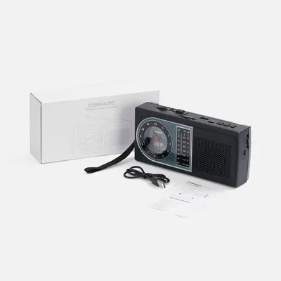 Bluetooth-колонка с радио Comradio, черная — фото 8