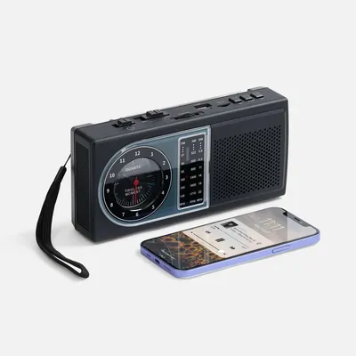 Bluetooth-колонка с радио Comradio, черная — фото 3