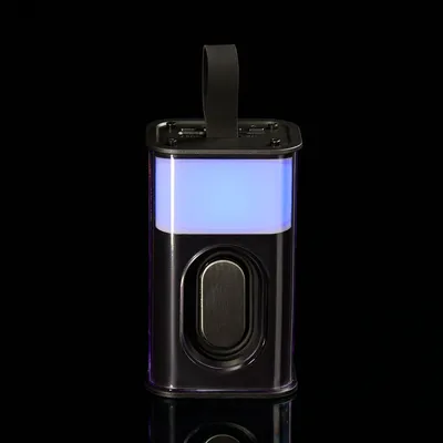 Bluetooth-колонка с подсветкой Groove, серая — фото 10