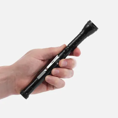 Телескопический фонарь с магнитом Flexion, ver.2, черный — фото 8