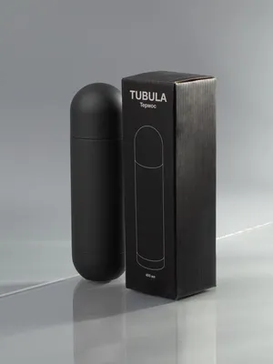 Термос Tubula Soft Touch, черный — фото 6