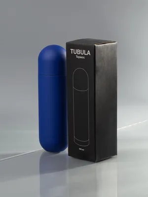 Термос Tubula Soft Touch, синий — фото 6