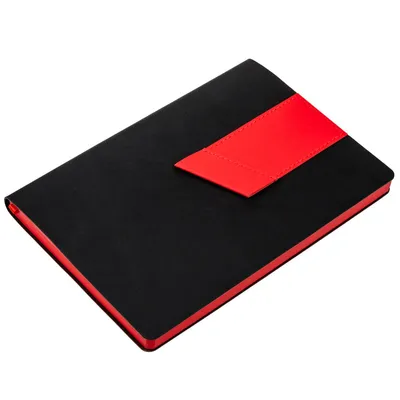 Ежедневник Bookmark, недатированный, черный с красным — фото 3