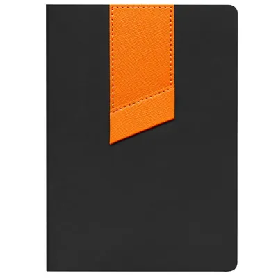 Ежедневник Bookmark, недатированный, черный с оранжевым — фото 2