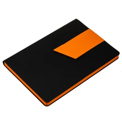 Ежедневник Bookmark, недатированный, черный с оранжевым — фото 3