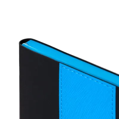 Ежедневник Bookmark, недатированный, черный с голубым — фото 6