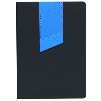 Ежедневник Bookmark, недатированный, черный с голубым — фото 2