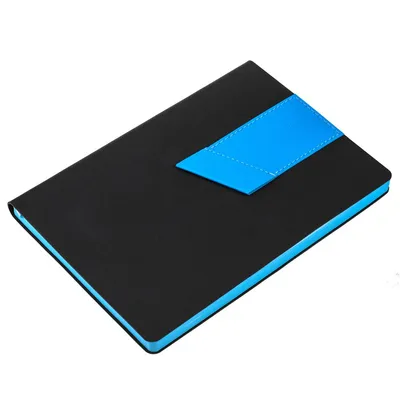 Ежедневник Bookmark, недатированный, черный с голубым — фото 4
