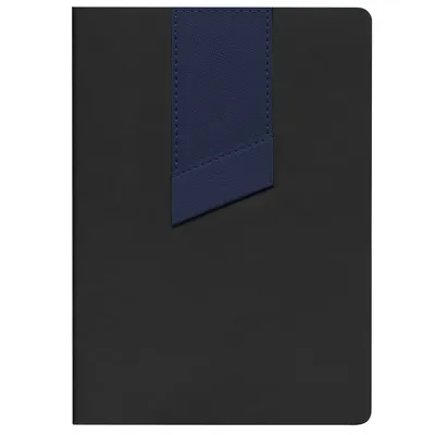 Ежедневник Bookmark, недатированный, черный с синим — фото 2